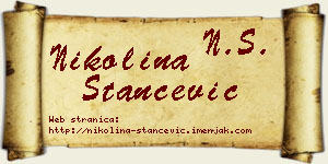 Nikolina Stančević vizit kartica